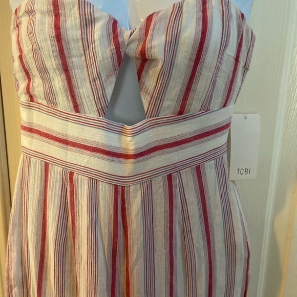 TOBI Carie Stripe Strapless Jumpsuit S/P - Picture 6 of 9